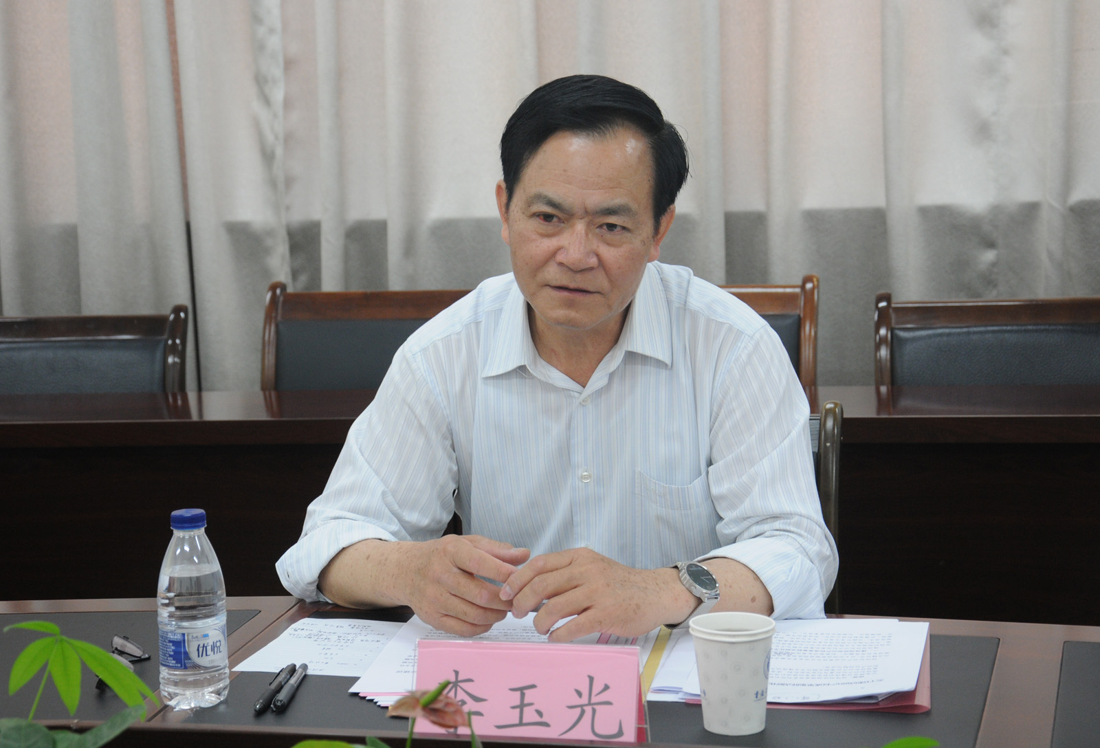 国务院参事李玉光赴我校就“军民融合知识产权问题”进行调研